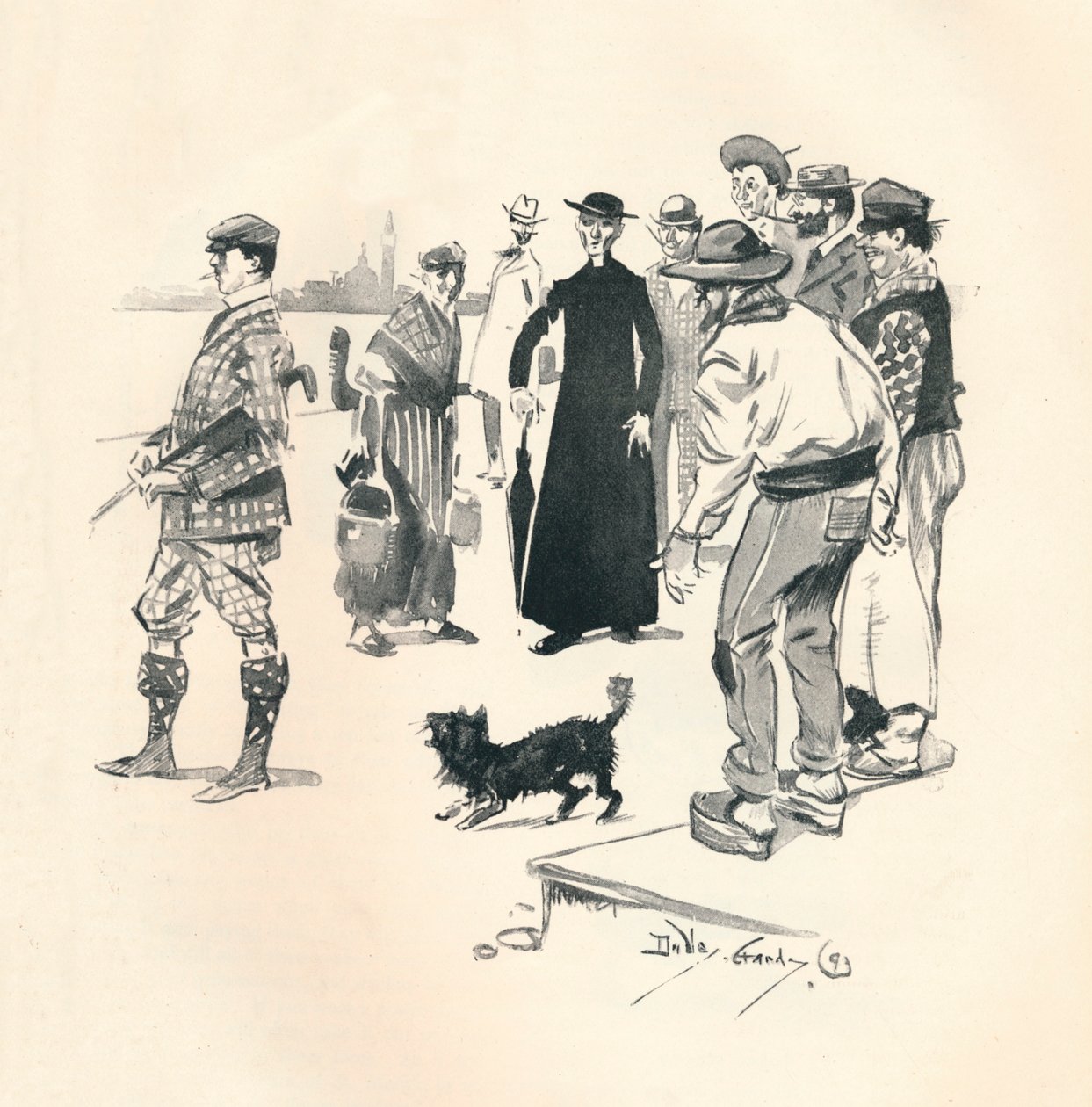 Knickerbockers em Veneza, 1893, 1894 de Dudley Hardy