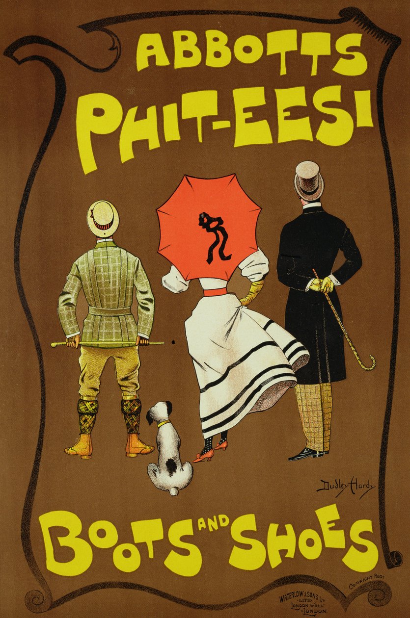 Reprodução de um cartaz publicitário &39;Sapatos e Botas Abbotts Phit-Eesi&39; de Dudley Hardy