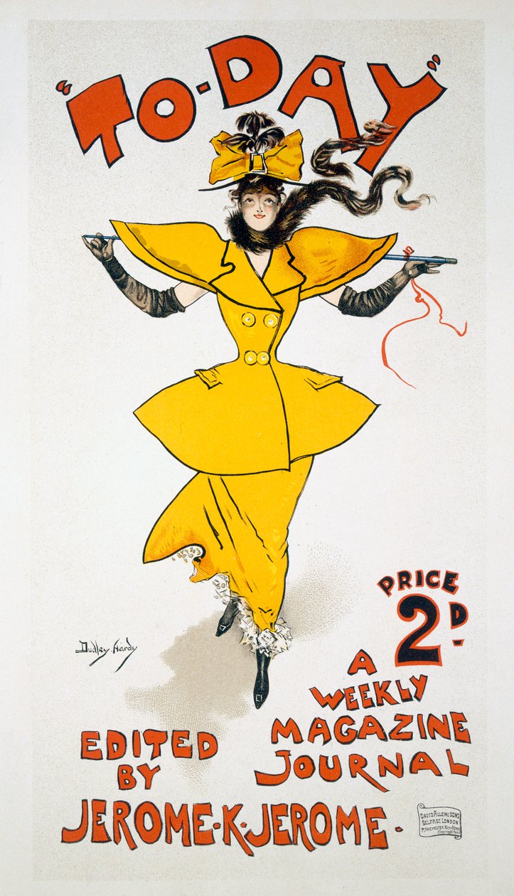 Reprodução de um cartaz para a revista semanal "Today", editada por Jerome K. Jerome (1859-1927) de Dudley Hardy