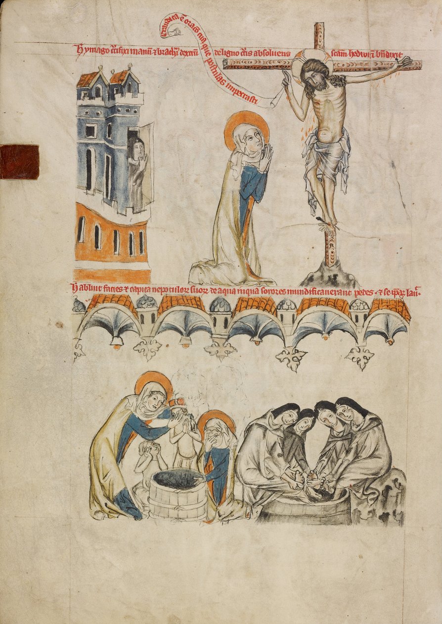 A Bênção de Cristo, Santa Edwiges; Santa Edwiges lavando o rosto do neto de Duke Ludwig I of Liegnitz