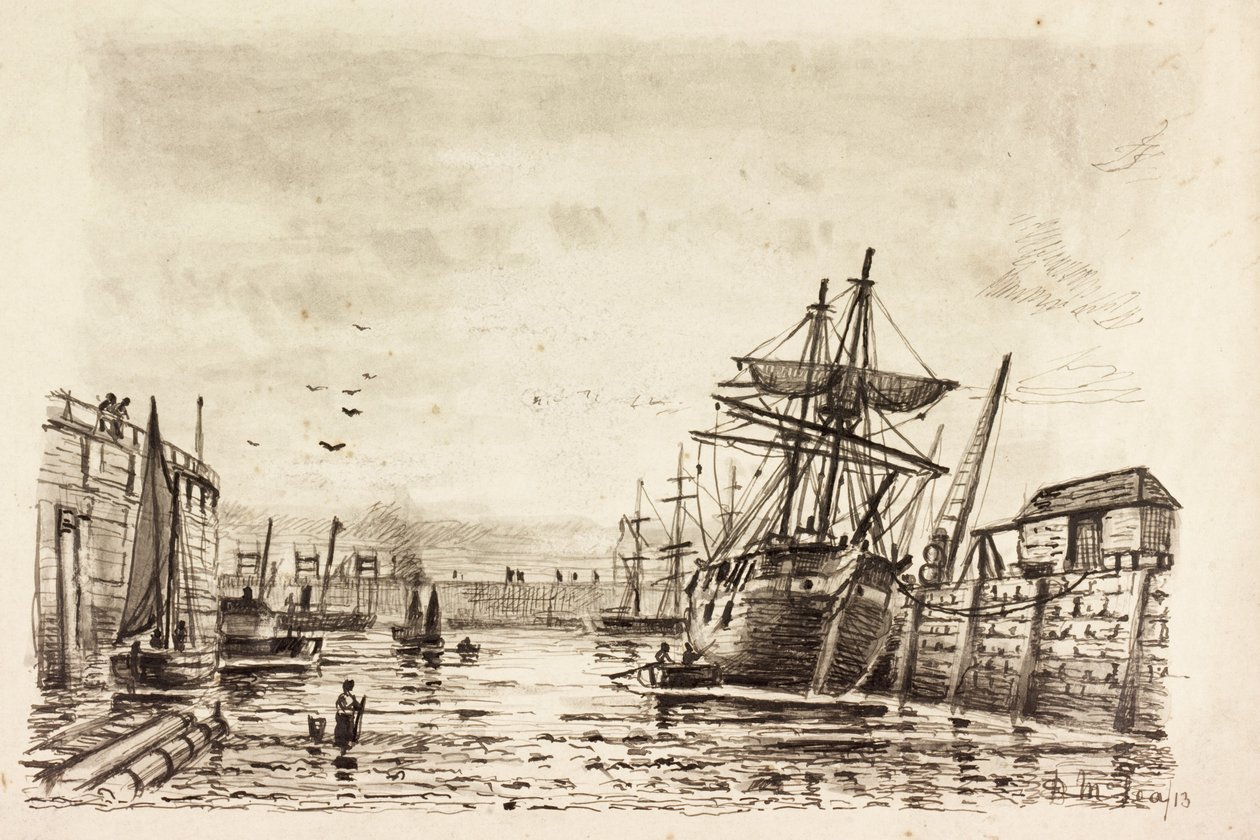 Tyne Dock Gut (tinta no papel) de Duncan F. McLea