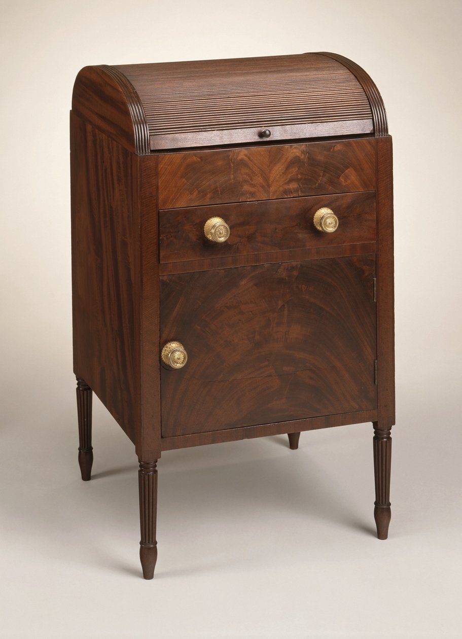 Tambour Dressing Table, 1795-1810 (mogno e álamo de tulipa) de Duncan Phyfe