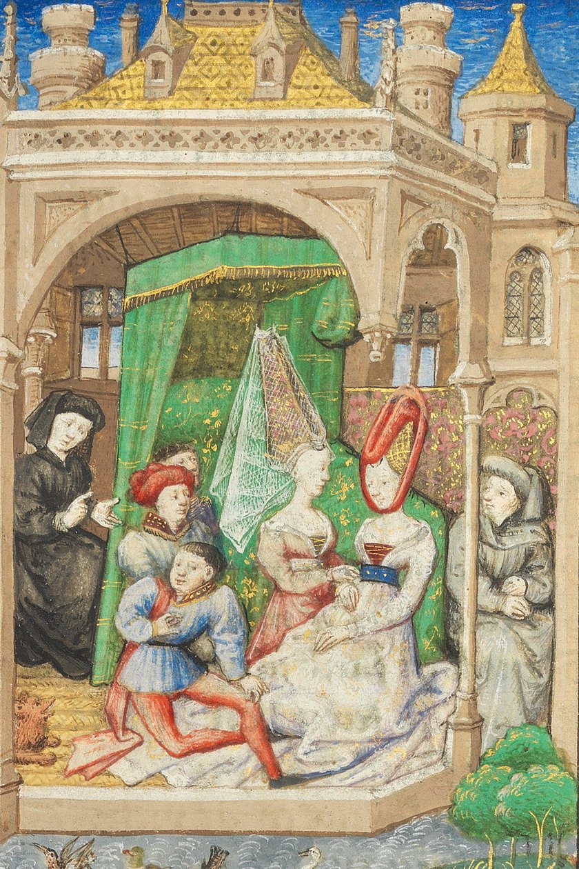 Página de "La Belle Dame Sans Merci", de Alain Chartier, Paris, início do século XV de Dunois Master