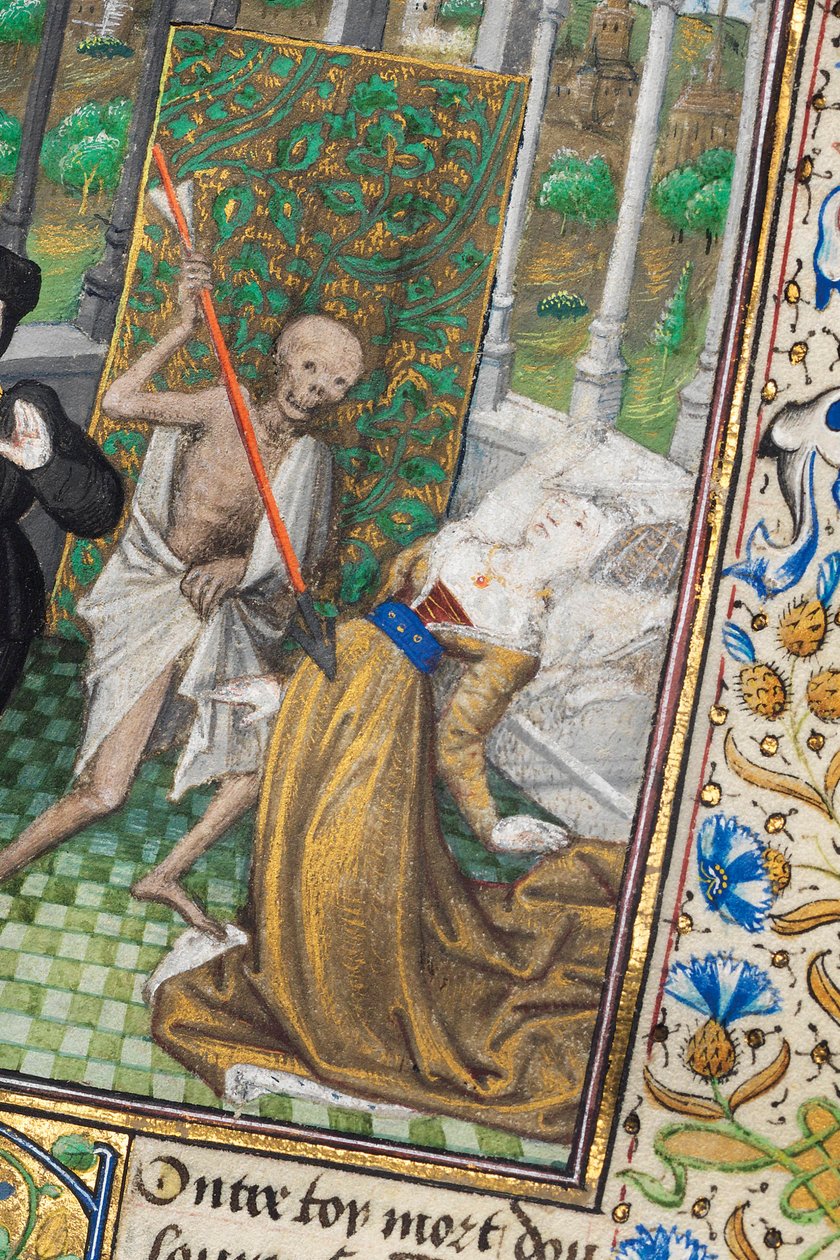 Página de "La Belle Dame Sans Merci", de Alain Chartier, Paris, início do século XV de Dunois Master