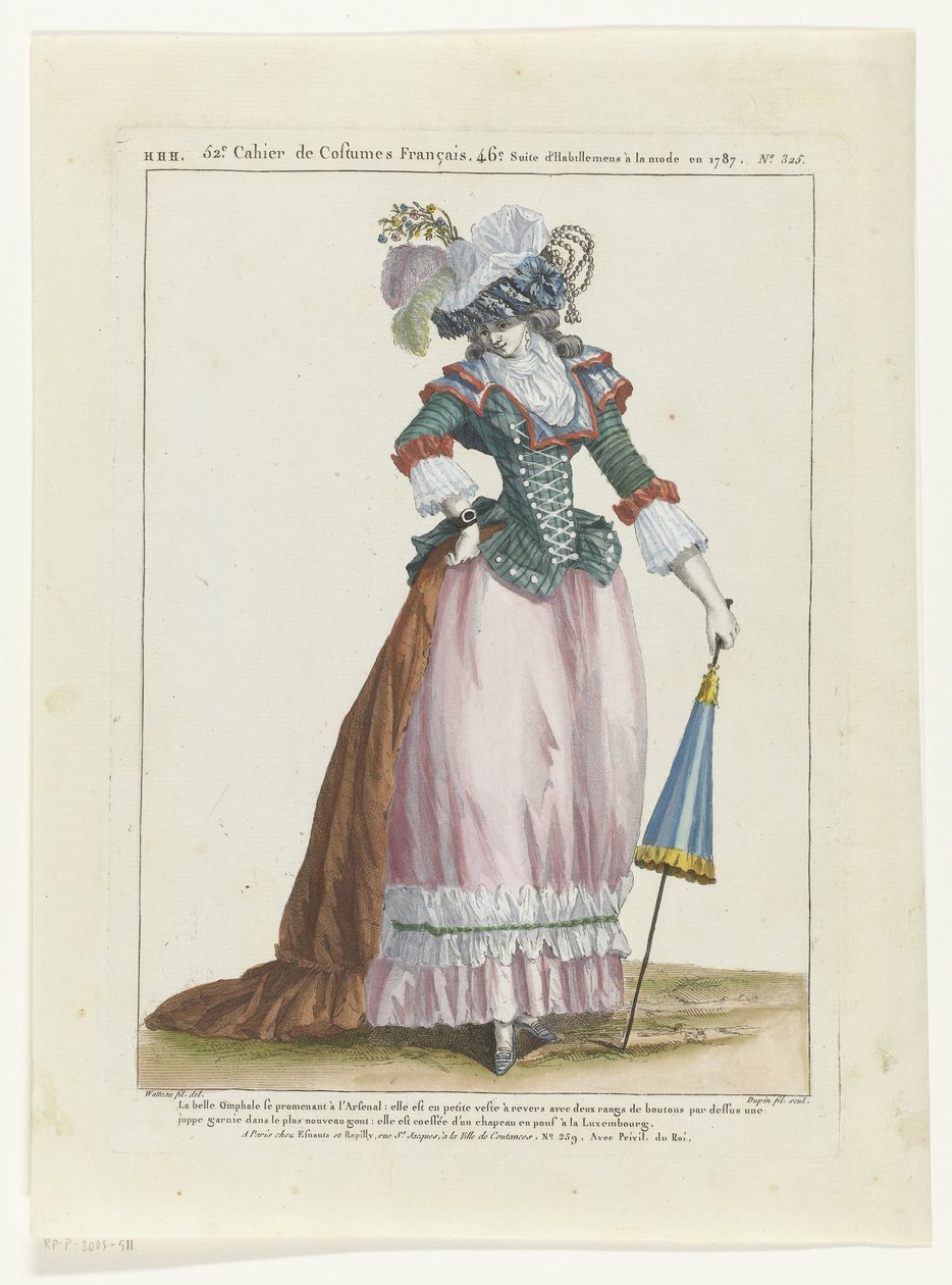 Galeria de modos Galeria de Modas e Trajes Franceses, 1787. HHH.325: La Belle Omphale de Dupin
