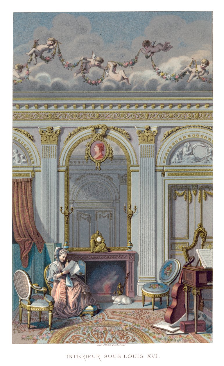 Interior sob Luís XVI, 1885. de Durin