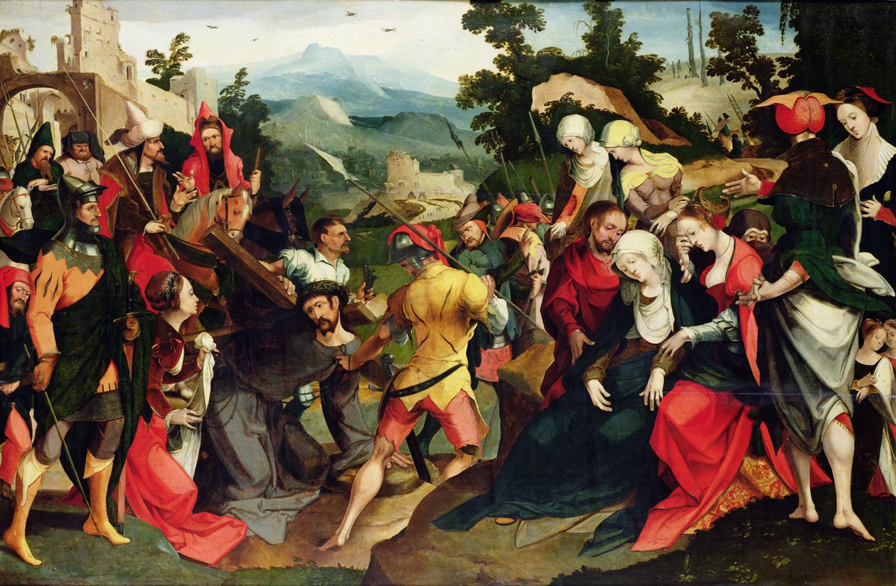 Transportando a Cruz, c.1520 de Dutch School