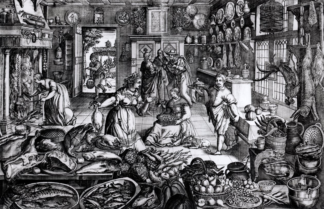 Interior da cozinha de Dutch School