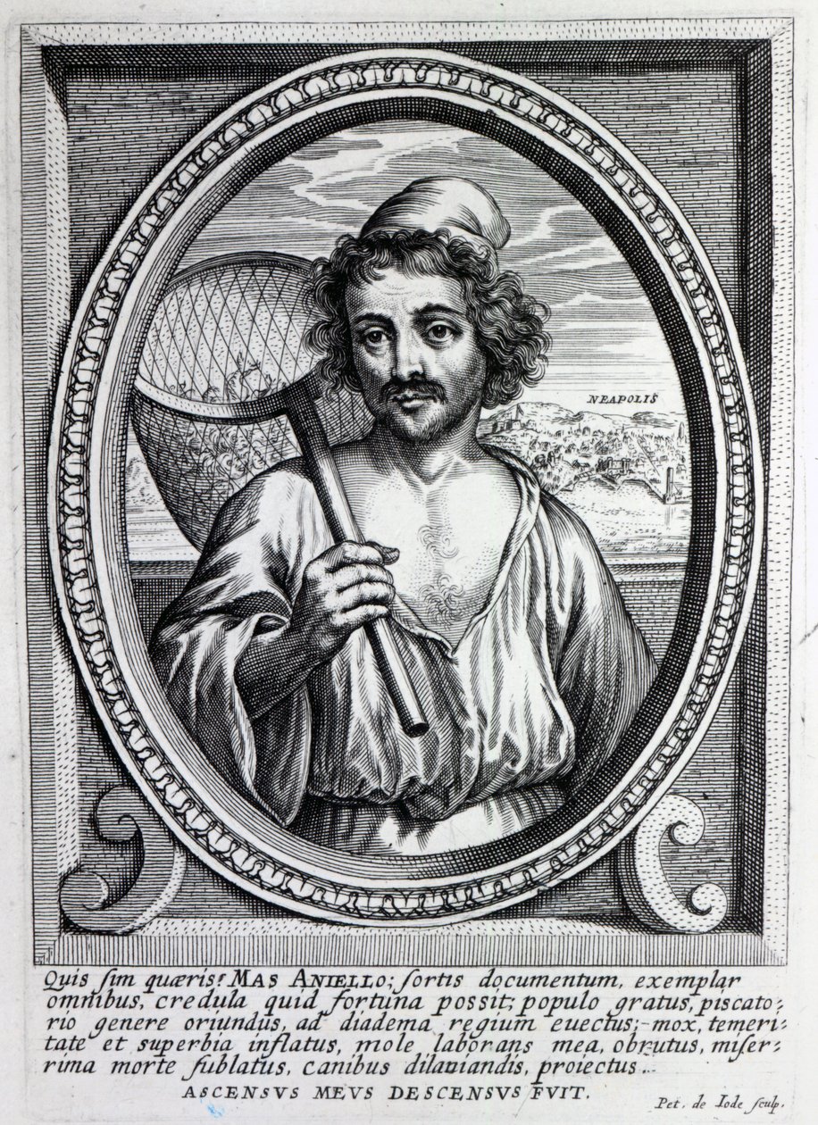 Masaniello, gravado por Petrus de Iode de Dutch School