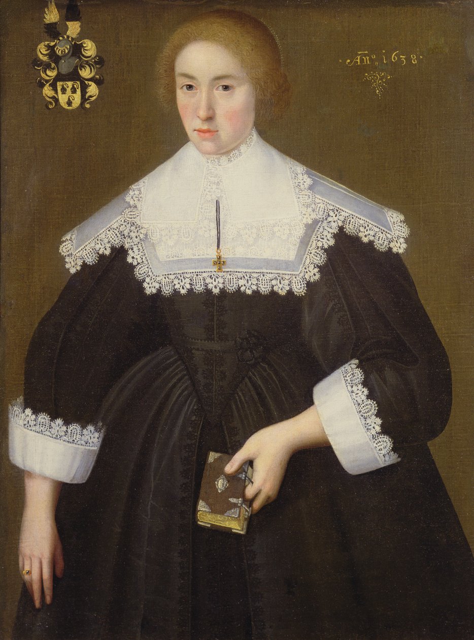 Retrato de uma senhora, 1638 de Dutch School