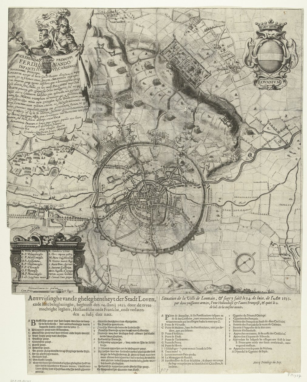 Cerco de Leuven pelos exércitos holandês e francês 1635 de Dutch School