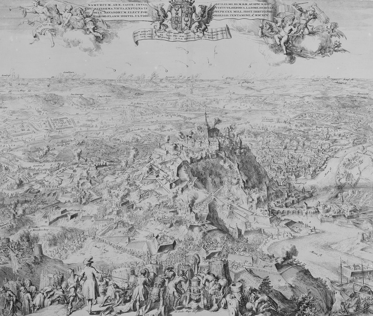 O cerco de Namur, 1695 de Dutch School