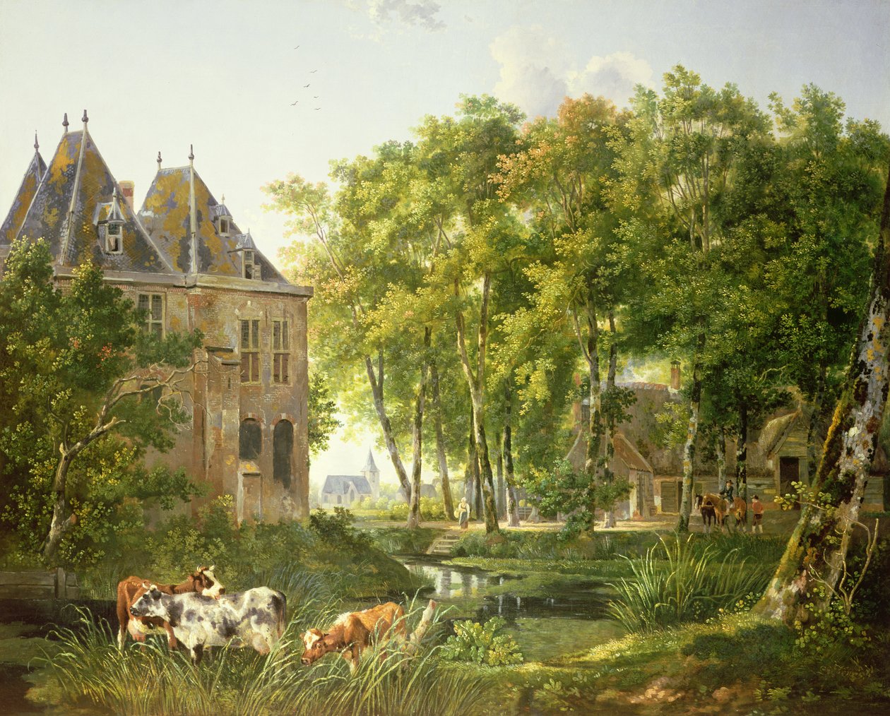 The Village Pond de Dutch School