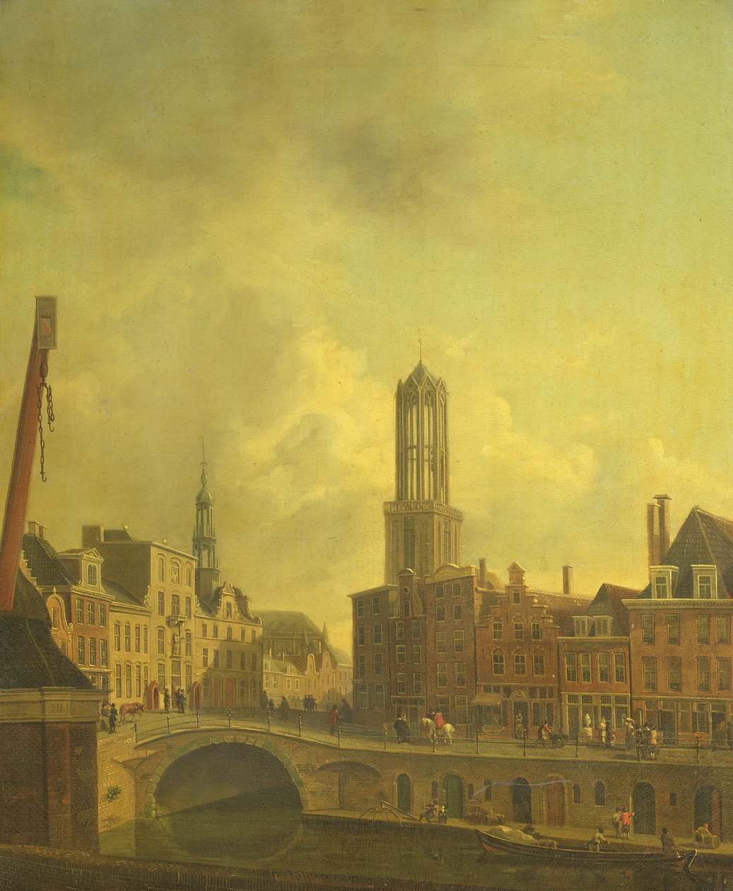 Cena da rua de Utrecht de Dutch School