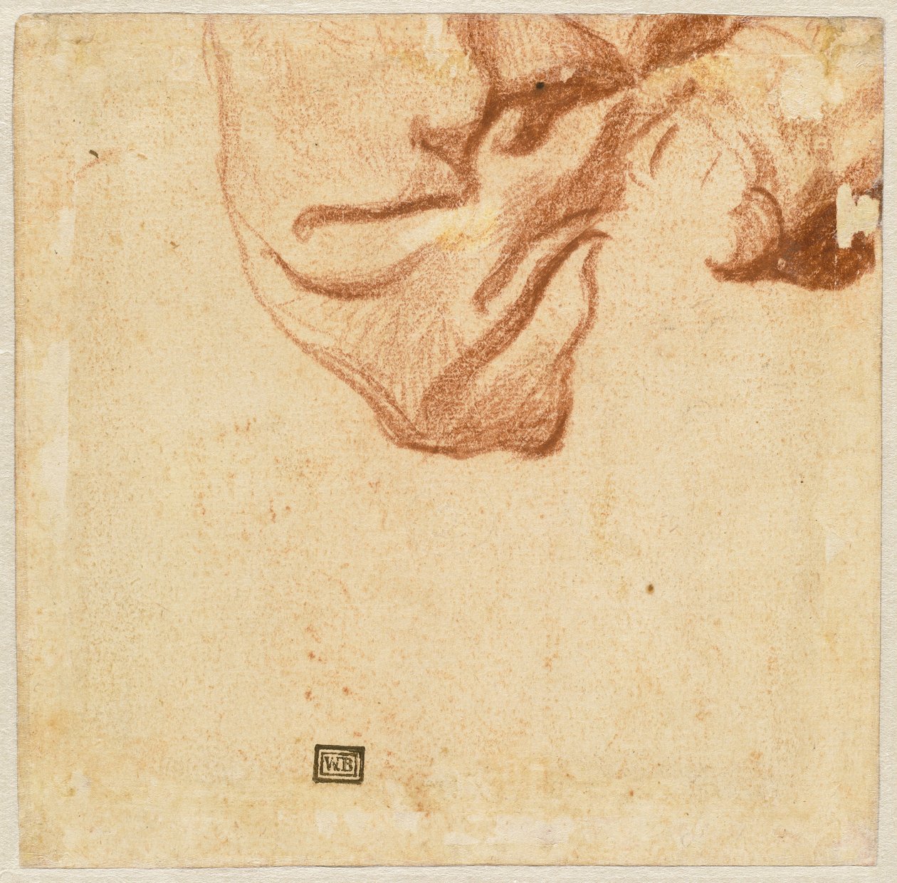 Estudo de cortinas (verso) de Dutch 17th Century