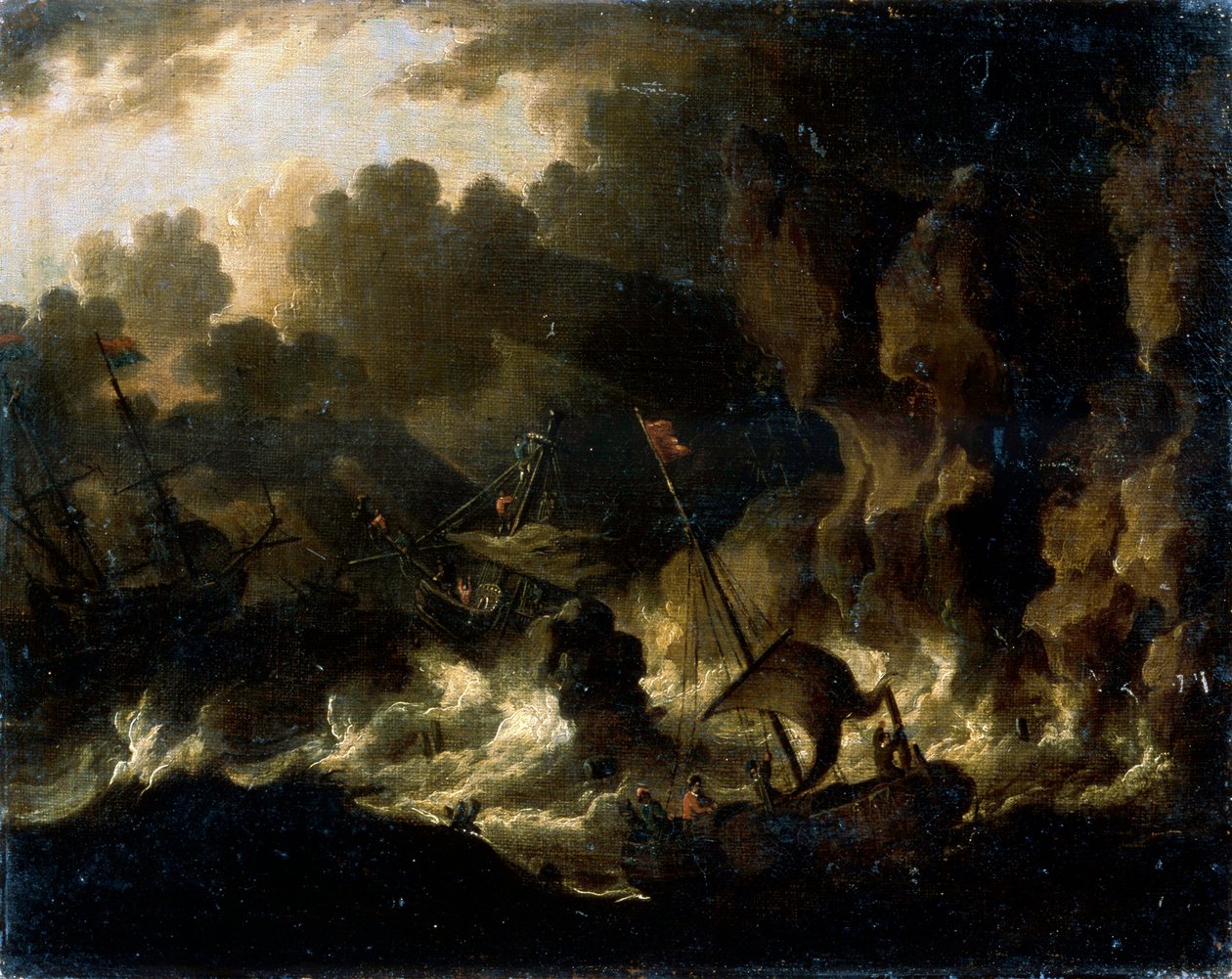 Mar tempestuoso, século XVII de Dutch Master
