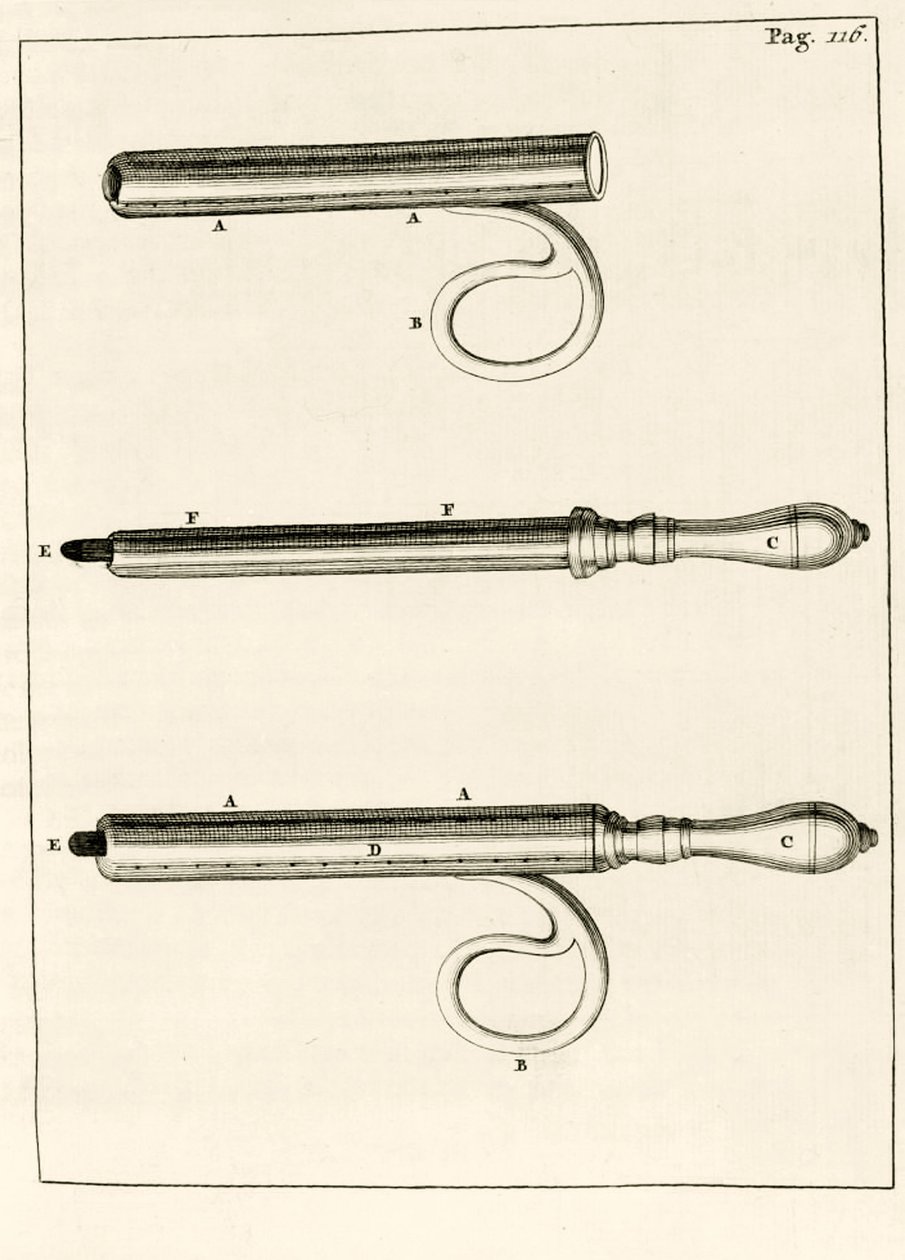 Uma variedade de seringa abcessos, a partir dos exercícios práticos para curar método por Frederic Dekkers, 1694 de Dutch School