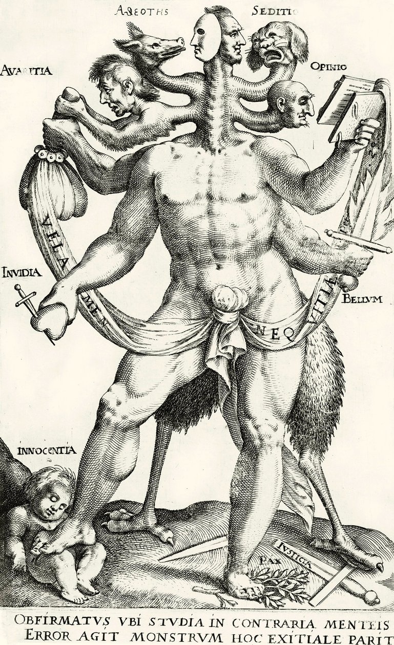Arminianismo como monstro de cinco cabeças de Dutch School