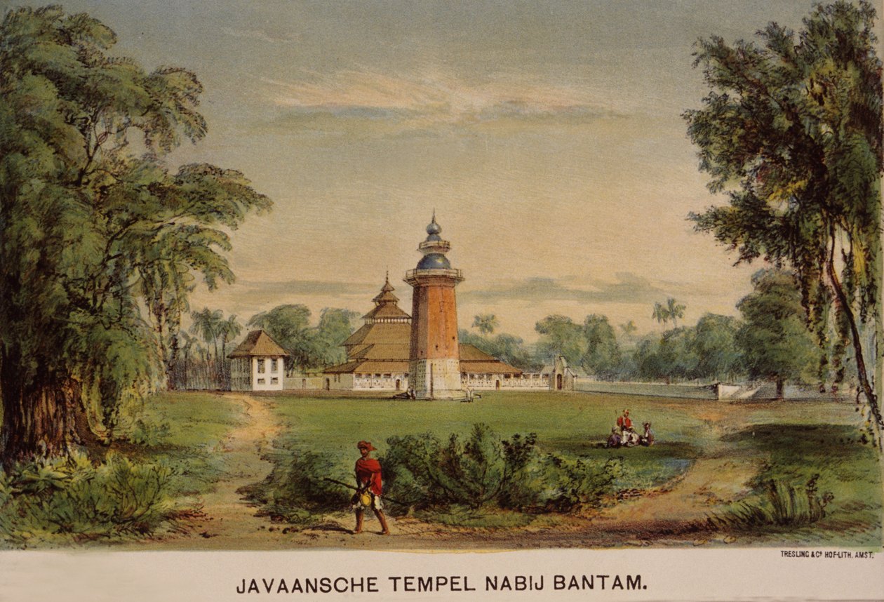 Mesquita de Banten, Java, Indonésia de Dutch School