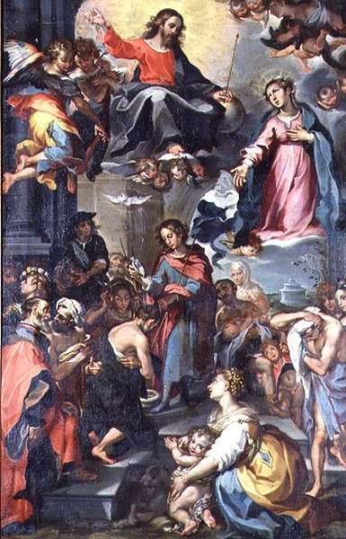Batismo de Cristo, à maneira de Barocci de Dutch School