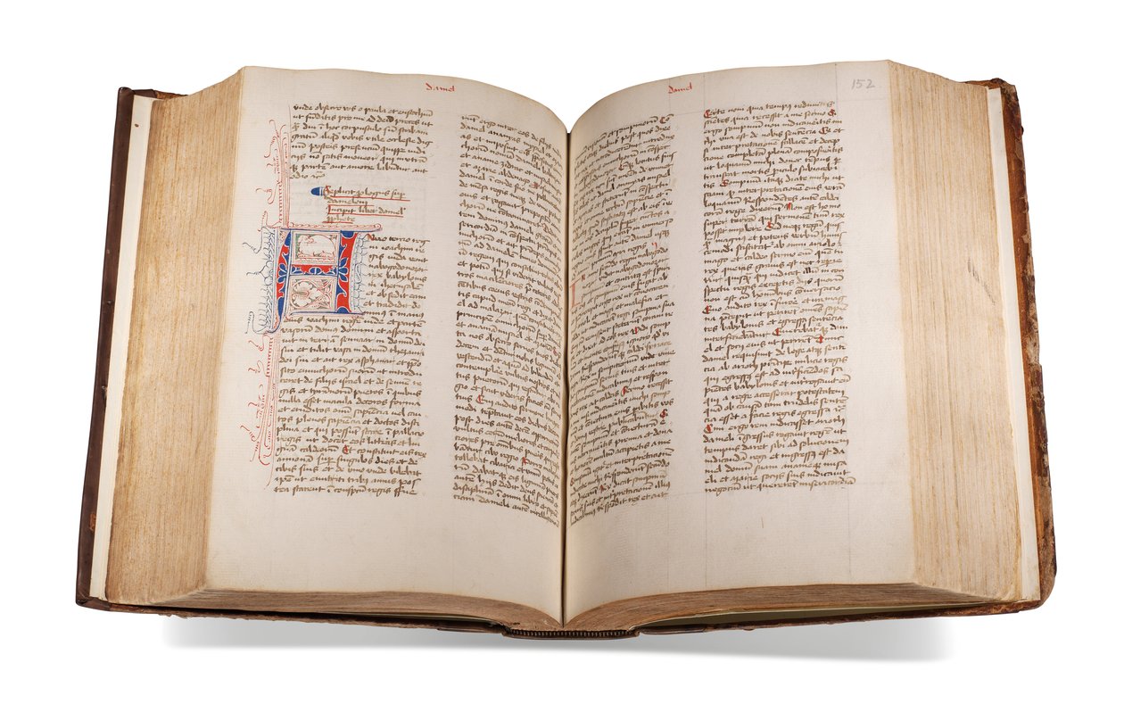 Bíblia, com prólogos, em latim, manuscrito decorado em papel, Utrecht de Dutch School