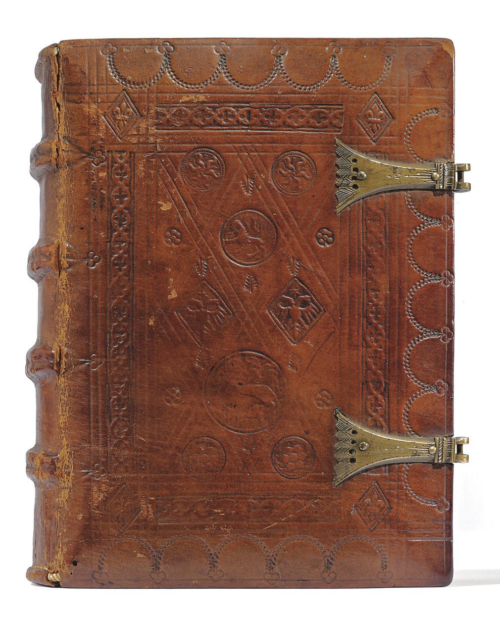 Livro das Horas e Livro de Orações em holandês, Baixa Renânia, Emmerich, Cleves, c.1480 (tinta e pigmento em pergaminho e papel, encadernado em pele de bezerro sobre tábuas com fechos de metal) de Dutch School
