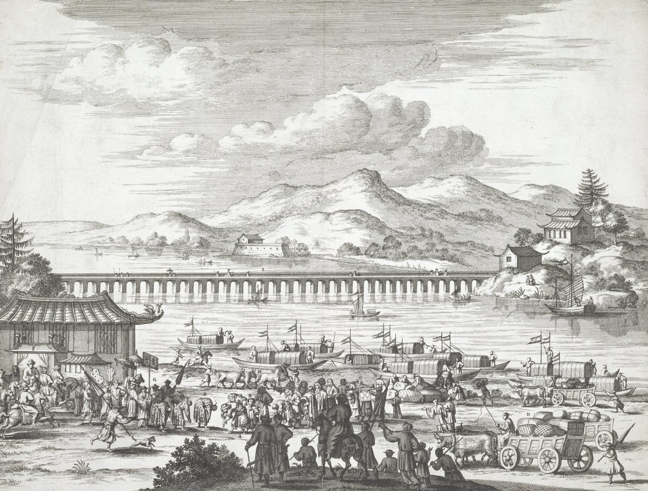 Ponte sobre o rio Yangtse de Dutch School