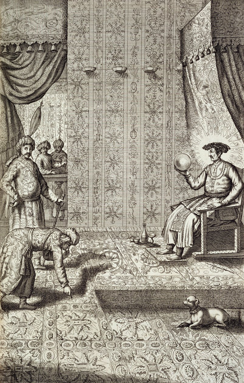 Embaixadores Chineses a um Governante Indiano, da China Ilustrado por Athanasius Kircher (1601-80) 1667 de Dutch School