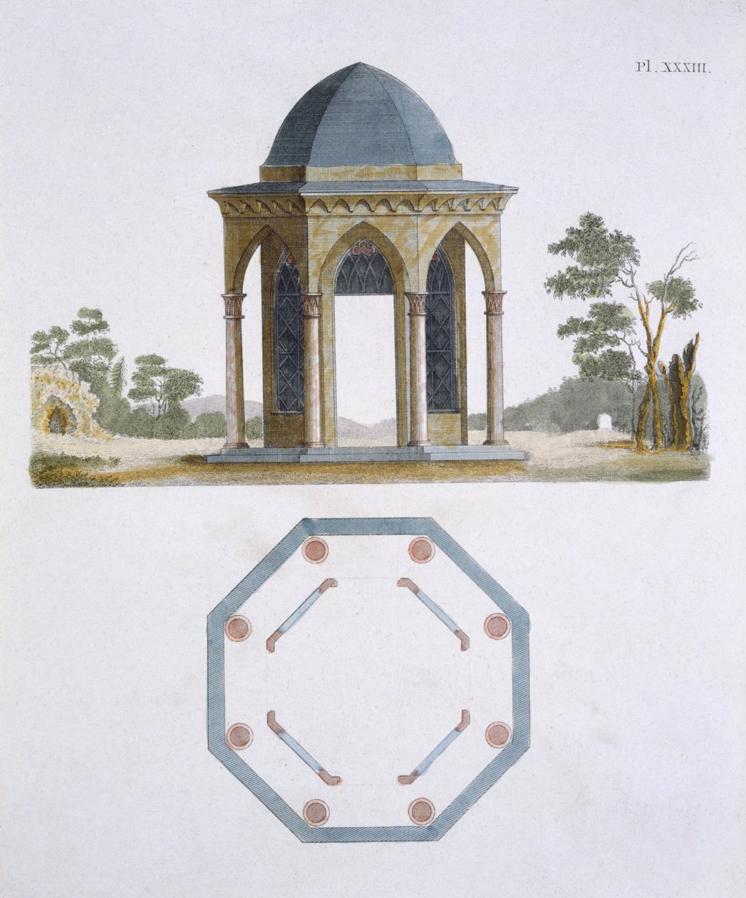 Ilustração da revista de gemas de jardim por G Van Laar, 1802 de Dutch School