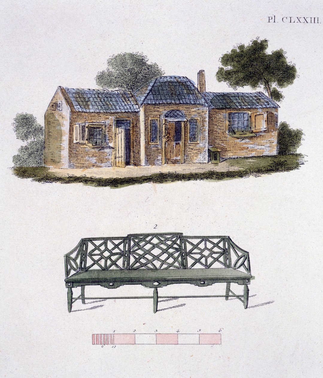 Ilustração da revista de gemas de jardim por G Van Laar, 1802 de Dutch School