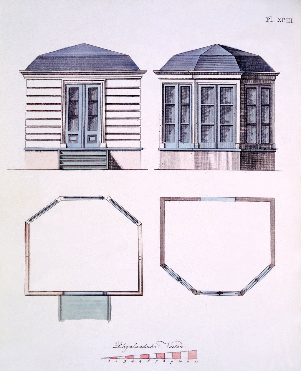 Ilustração da revista de gemas de jardim por G Van Laar, 1802 de Dutch School