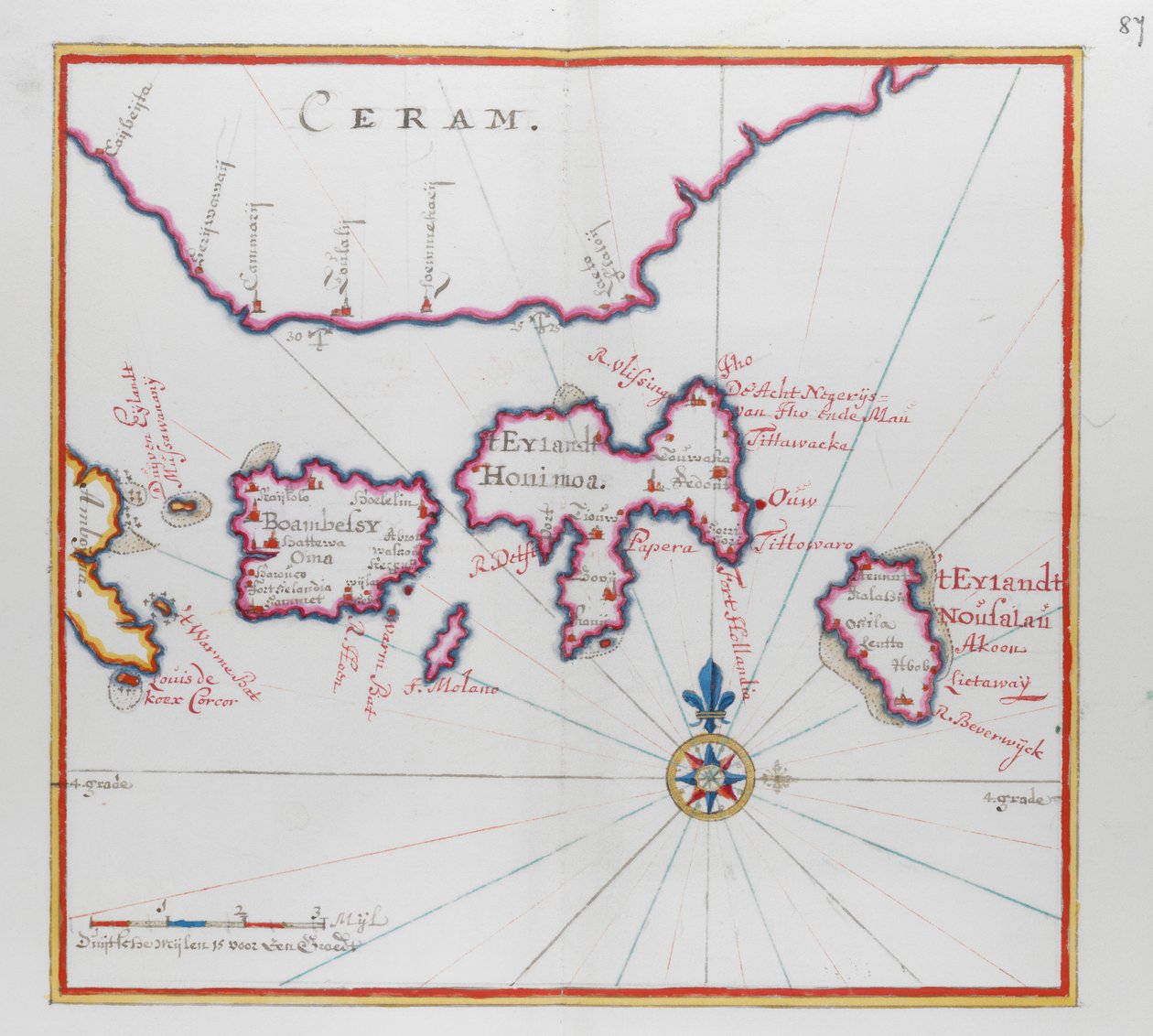 Ilha de Ceram (Seram), Indonésia. de Dutch School