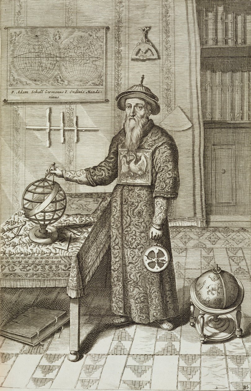 Johann Adam Schall von Bell (1591-1666) da China Ilustrado por Athanasius Kircher (1601-80) 1667 de Dutch School