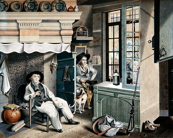 Interior da cozinha de Dutch School