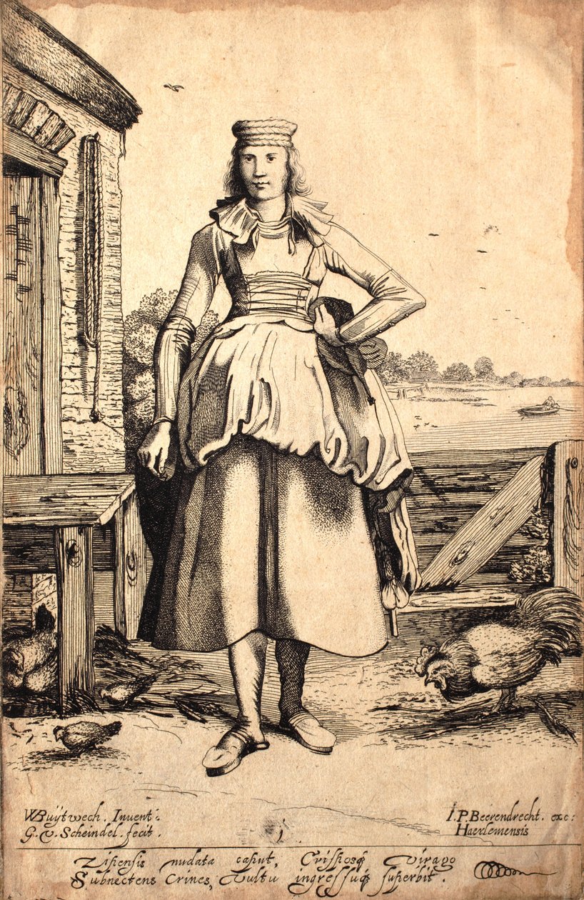 Donzela de Zijpe (gravura e gravura) de Dutch School