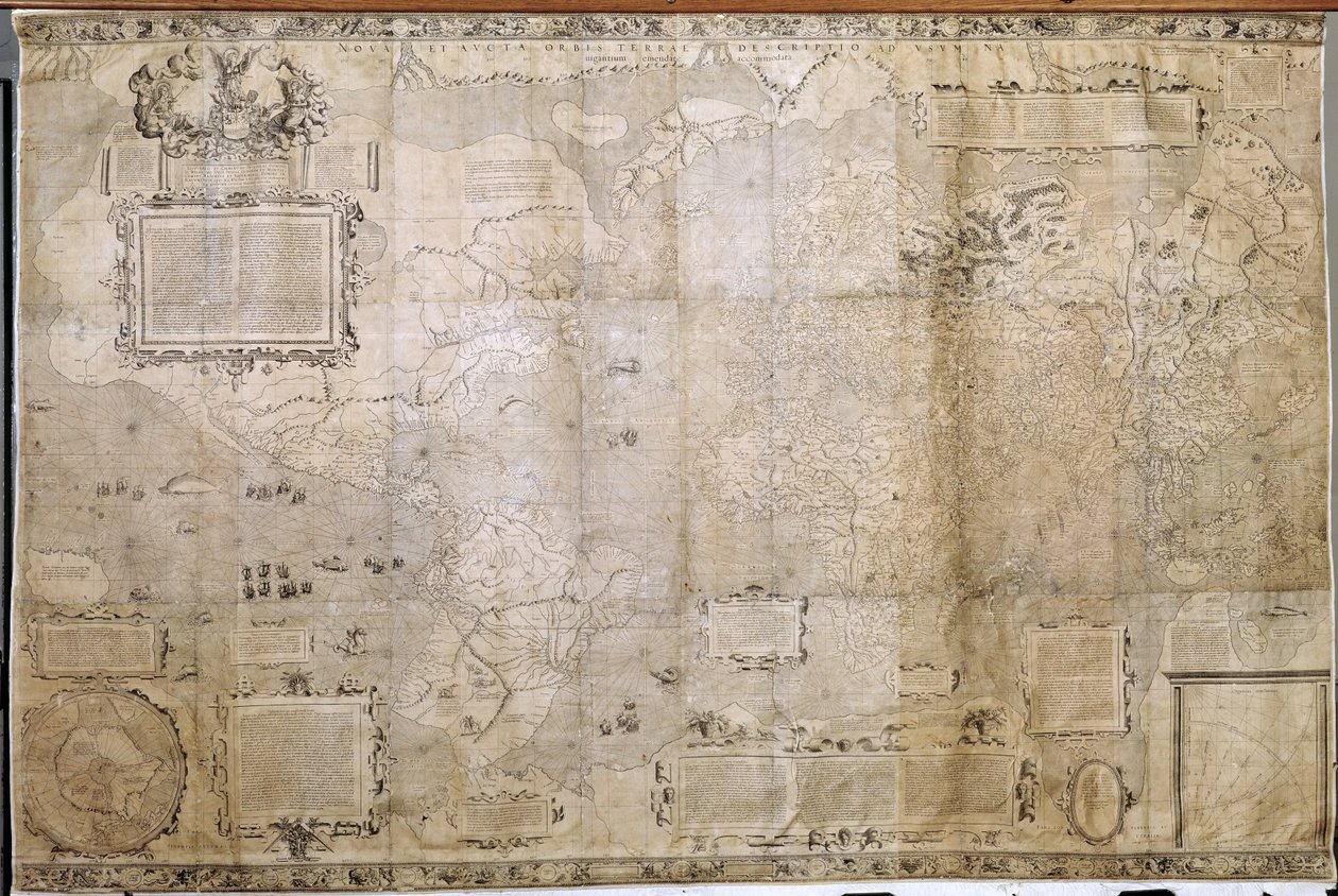 Mapa do mundo de Dutch School