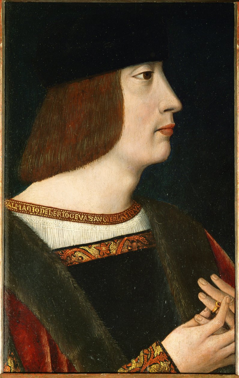 Filipe II, duque de Saboia, segundo marido de Margarida de Áustria (pintura sobre madeira) de Dutch School