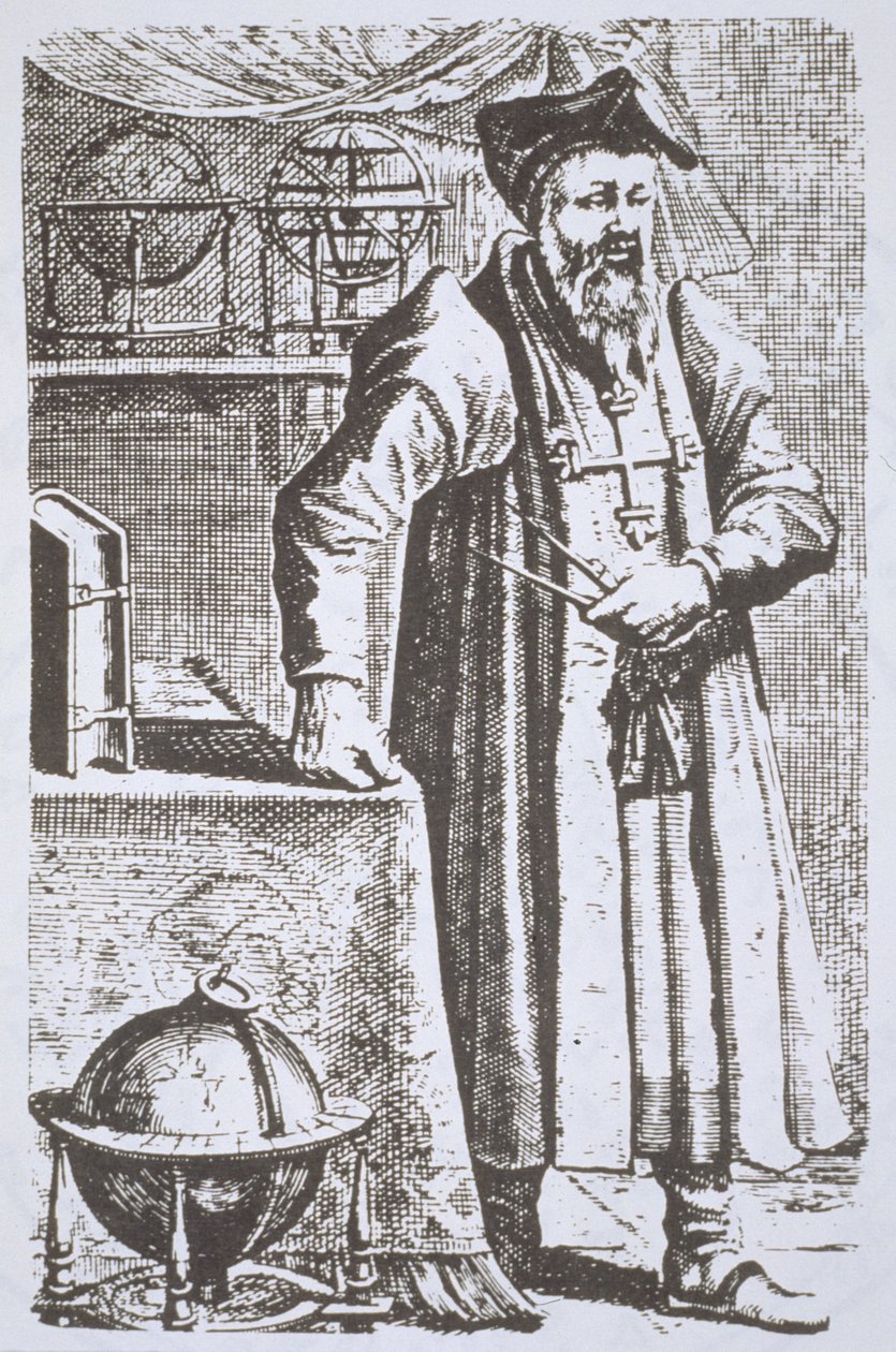 Retrato de William Postel (1510-81), de seu De Universitate, Leyden, 1643, ilustrado em History of Magic, publicado no final do século XIX de Dutch School