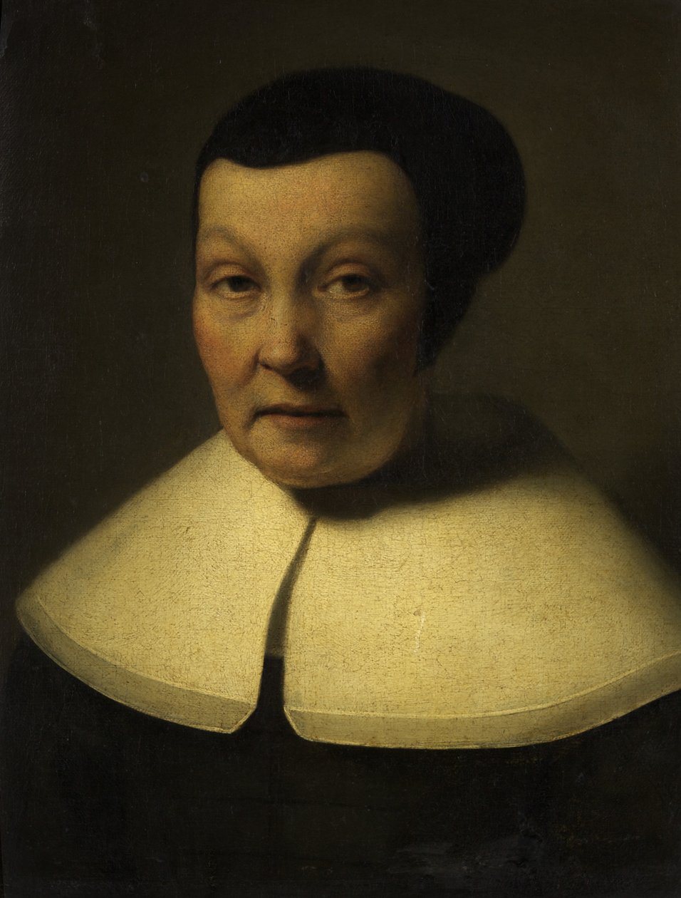 Retrato de uma Senhora Idosa (óleo sobre tela) de Dutch School