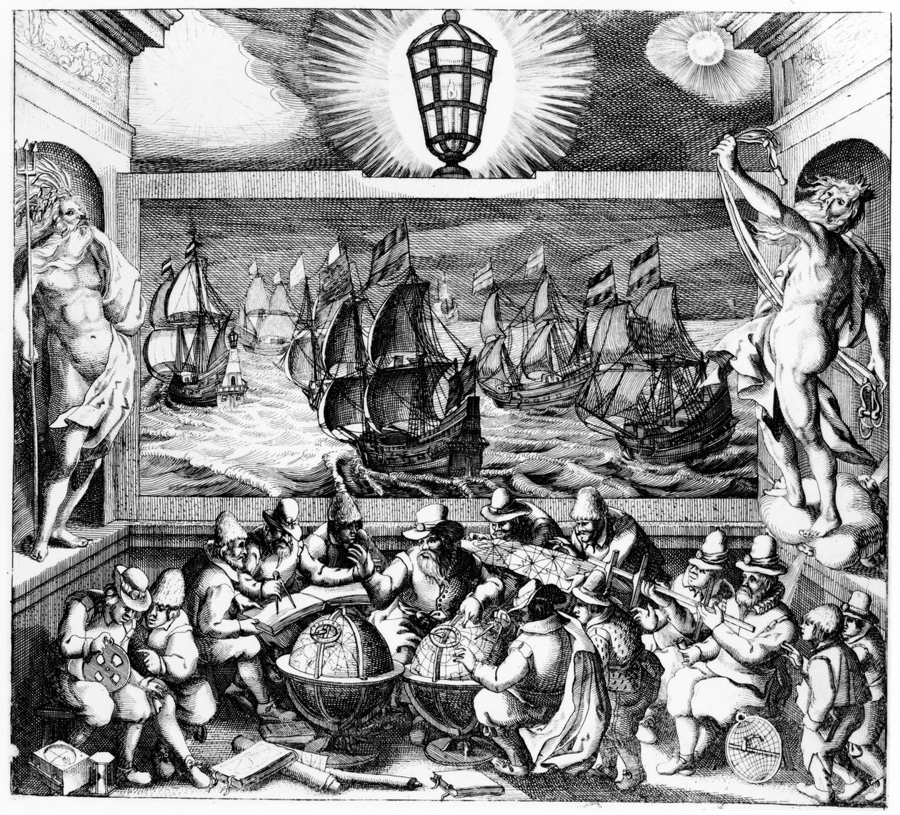 A luz da navegação, 1608 de Dutch School