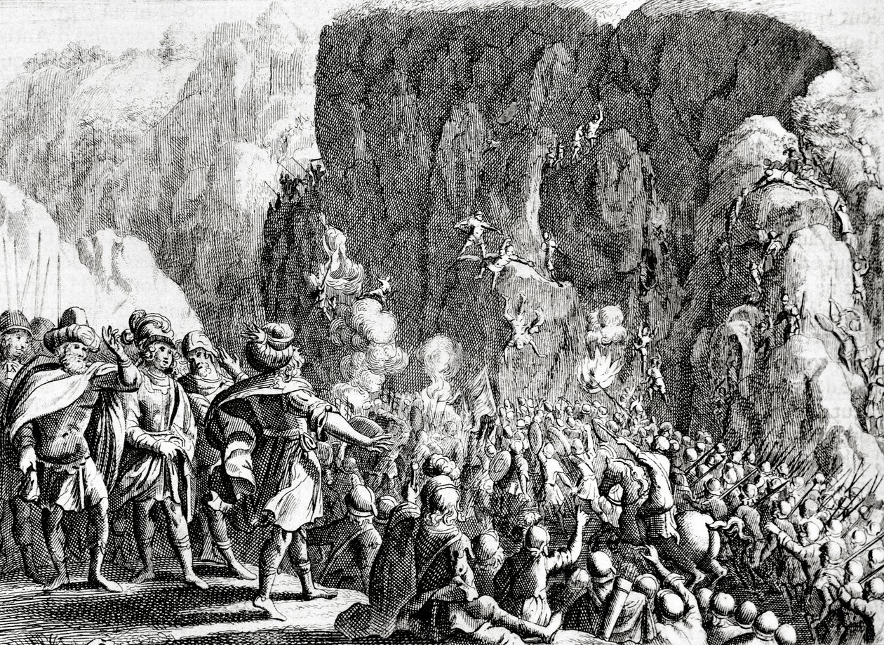 O Cerco de Massada, c.1700 de Dutch School