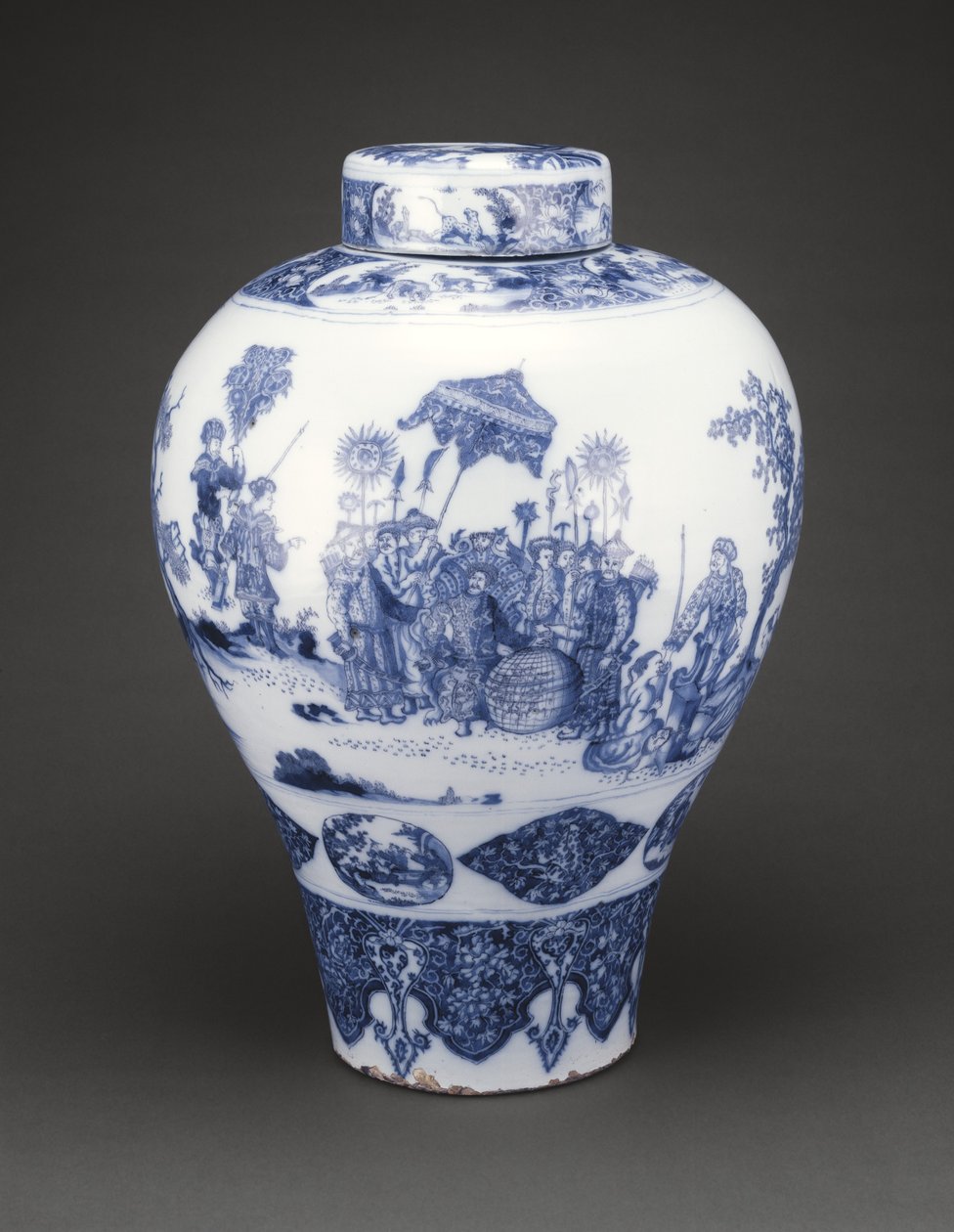 Vaso com tampa, 1678-80 de Dutch School