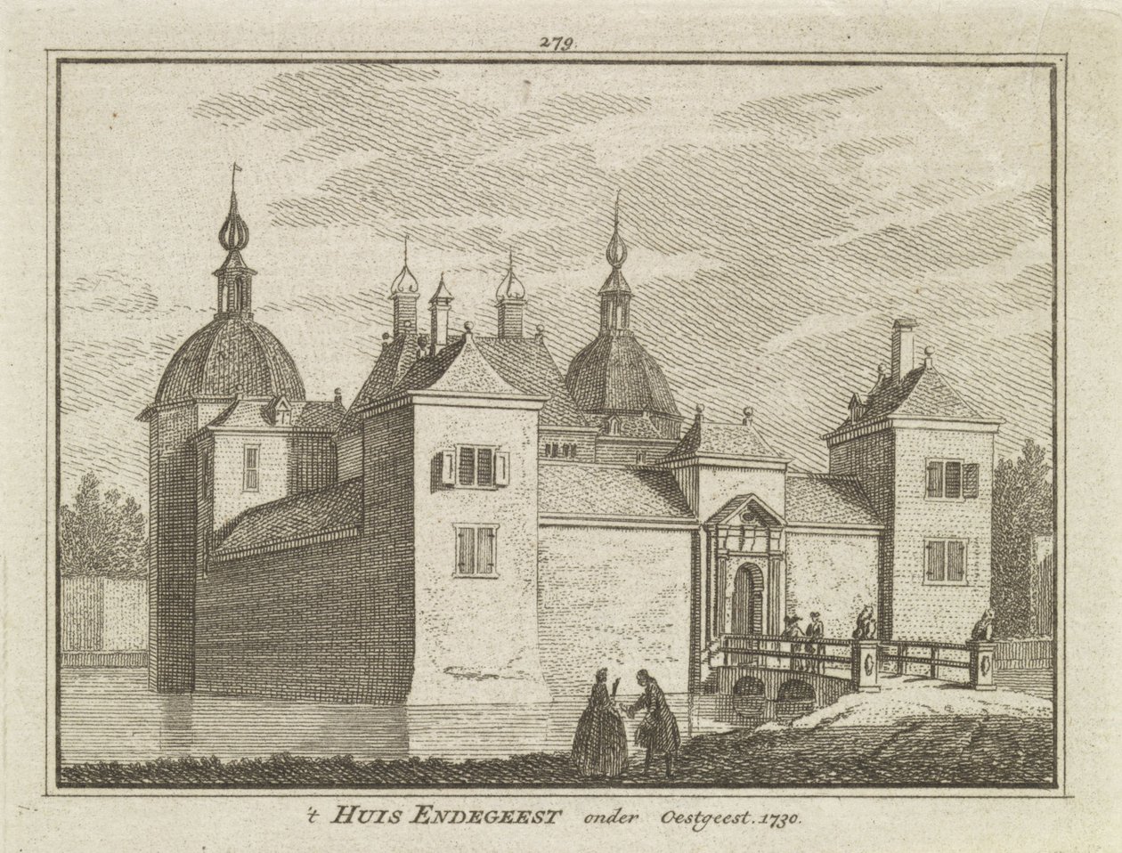 Vista do Castelo de Endegeest, Oegstgeest, Holanda de Dutch School