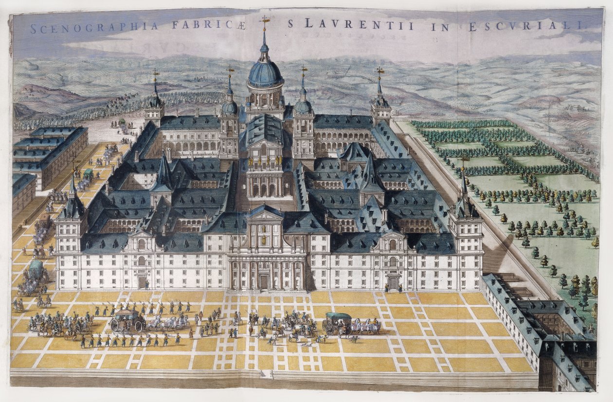 Vista do Escorial de Madrid, c.1662-5 de Dutch School