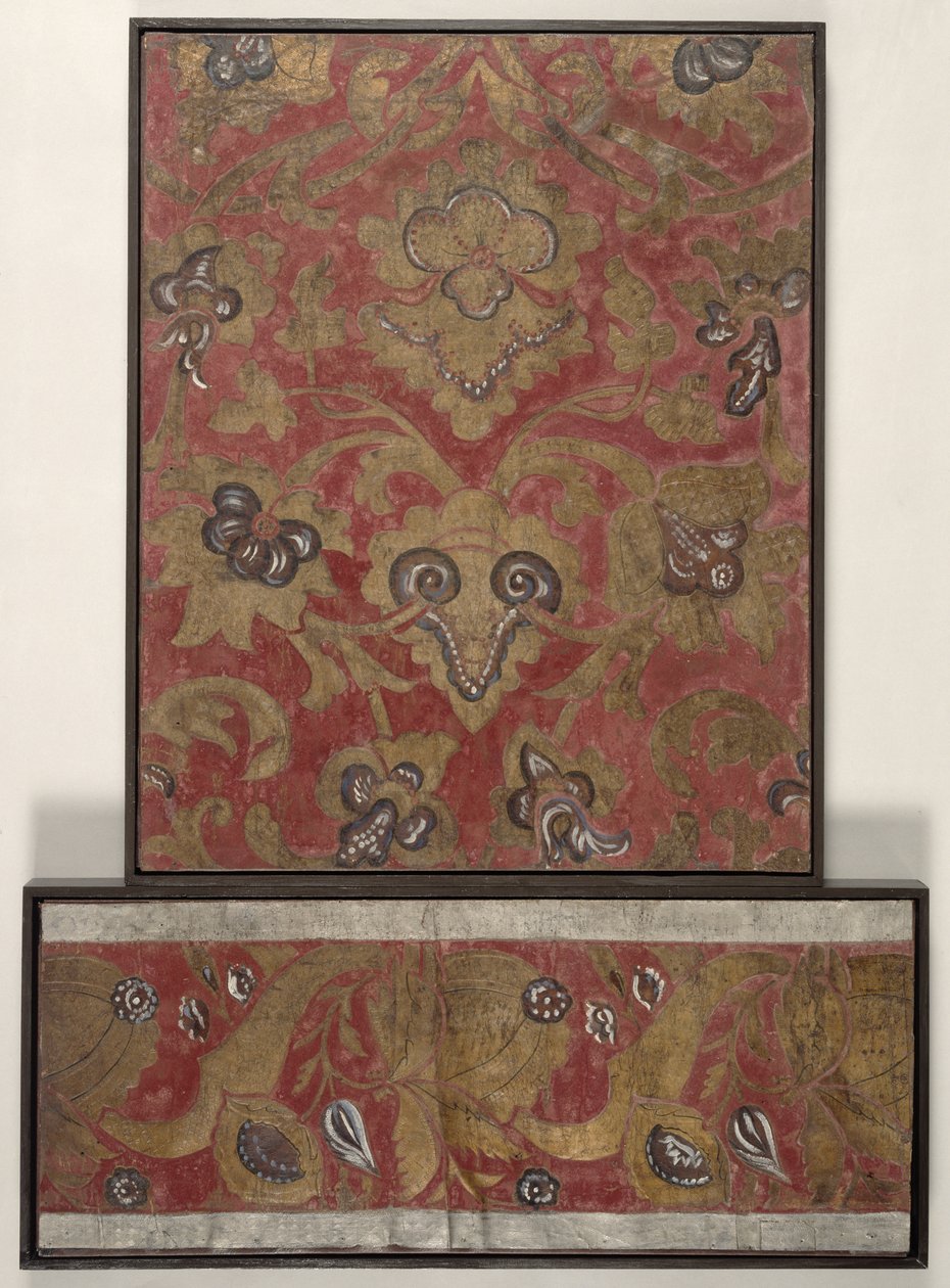 Design de Papel de Parede, c.1700 (couro) de Dutch School