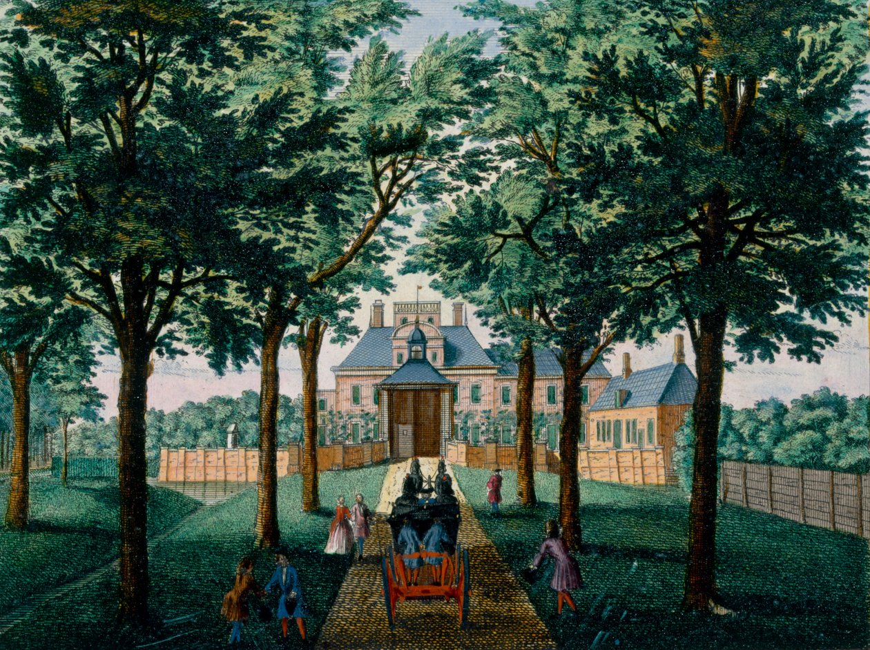 Westerhout House, do Zeganpralent Kennemerlant por Hendrick de Leth e Matthias Brouerius Van Nidek, publicado em 1700-1730 de Dutch School