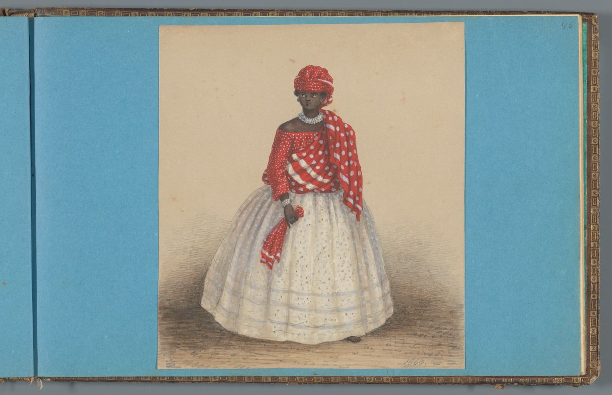Mulher no Suriname, 1860 de Dutch School