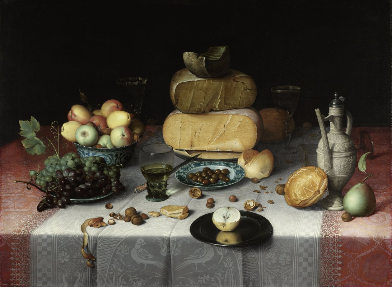 Natureza morta com queijo, c. 1615 de Dyck