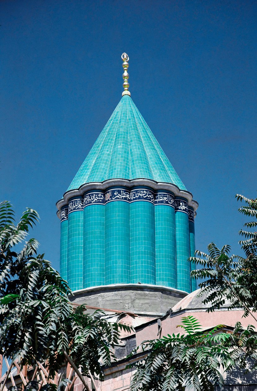 Vista do tekke (ou khanqah sufi) de Mevlana, reserva para os dervixes rodopiantes de Dynasty Seljuq