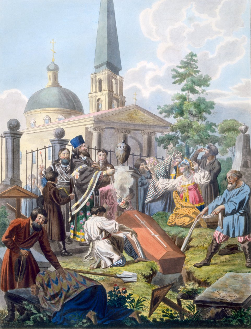 O enterro, 1812-13 de E. Karnejeff